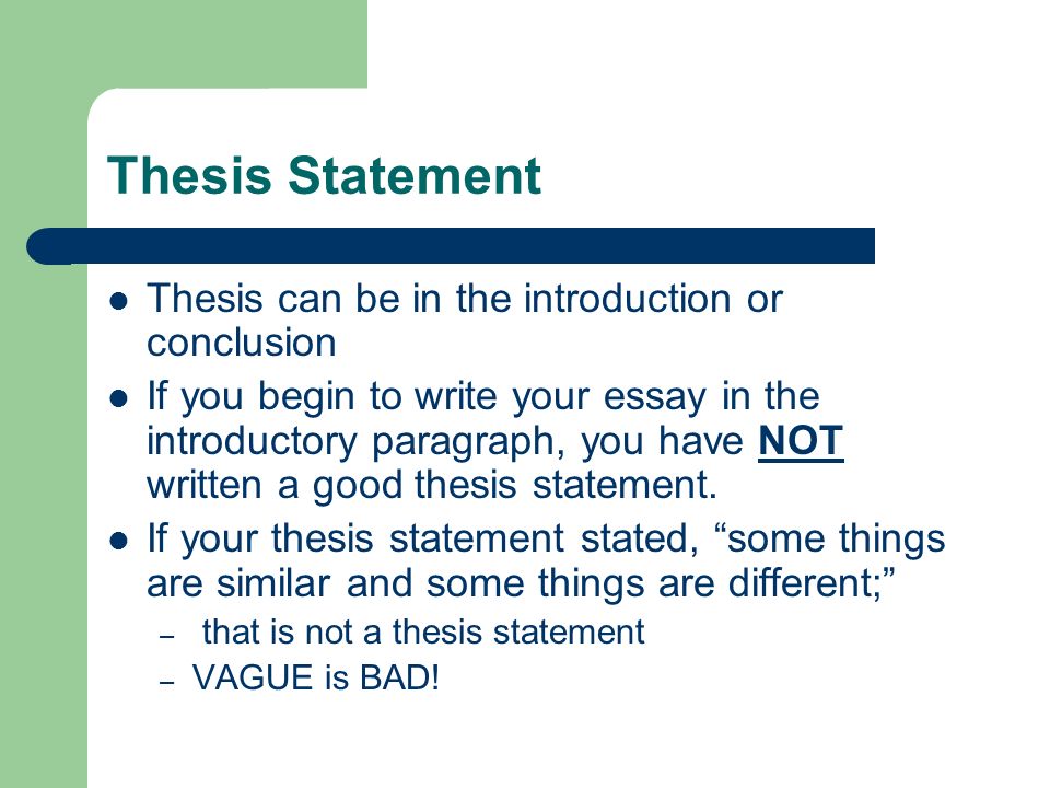 where is the thesis statement in the introduction where is the thesis statement in the introduction